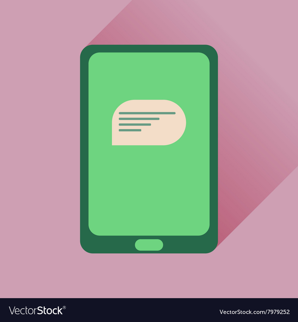 Flat icon with long shadow mobile applications