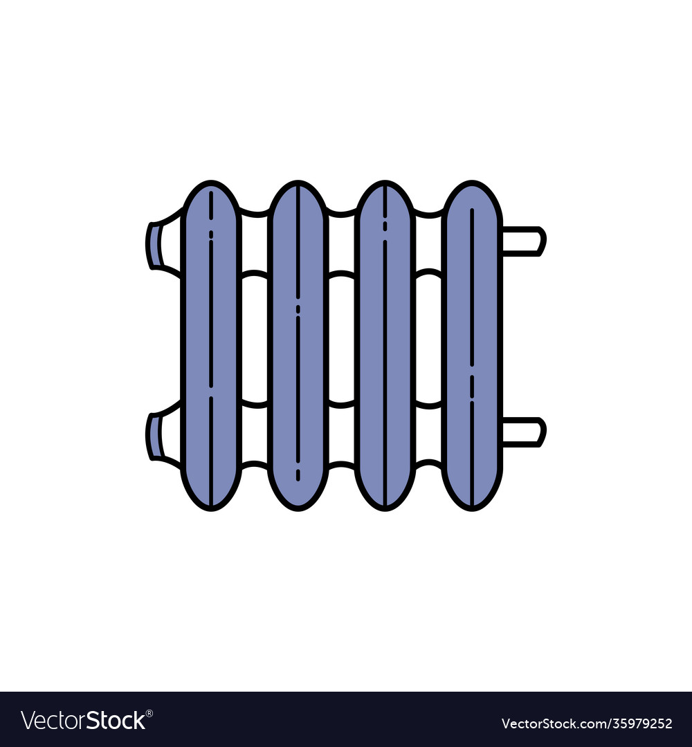 Heating battery color line icon pictograph for web