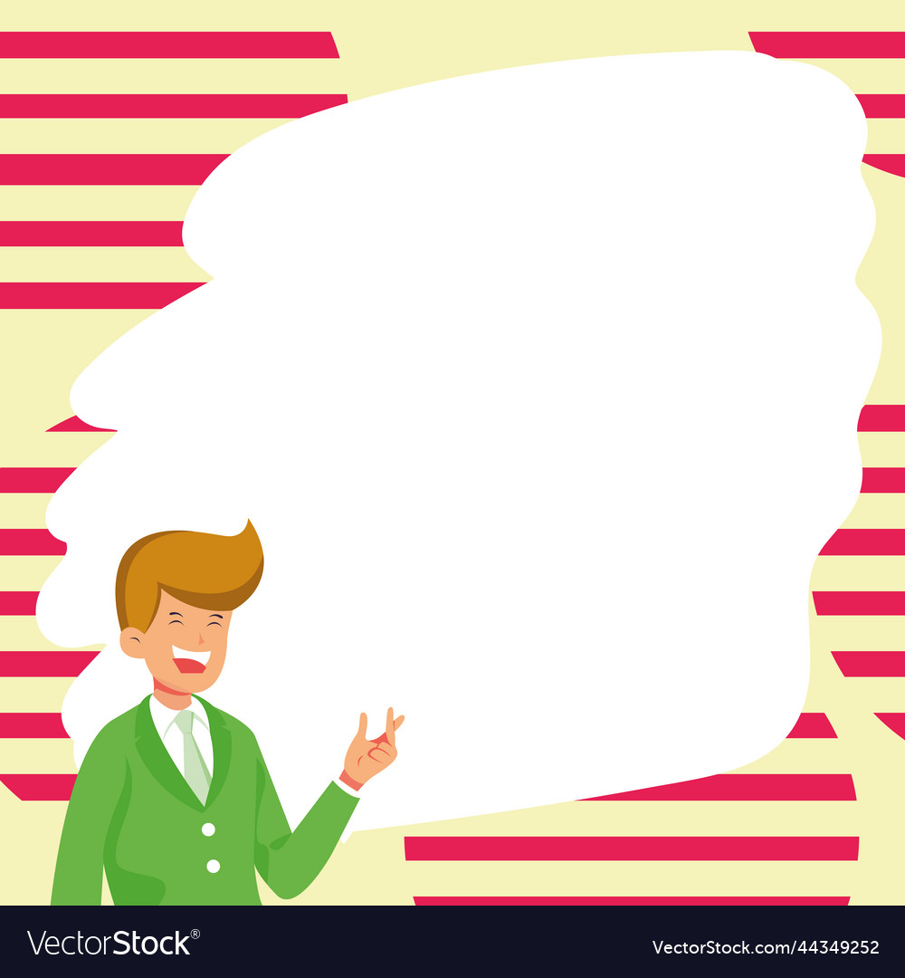 Instructor drawing pointing stick on empty Vector Image Instructor drawing pointing stick on empty