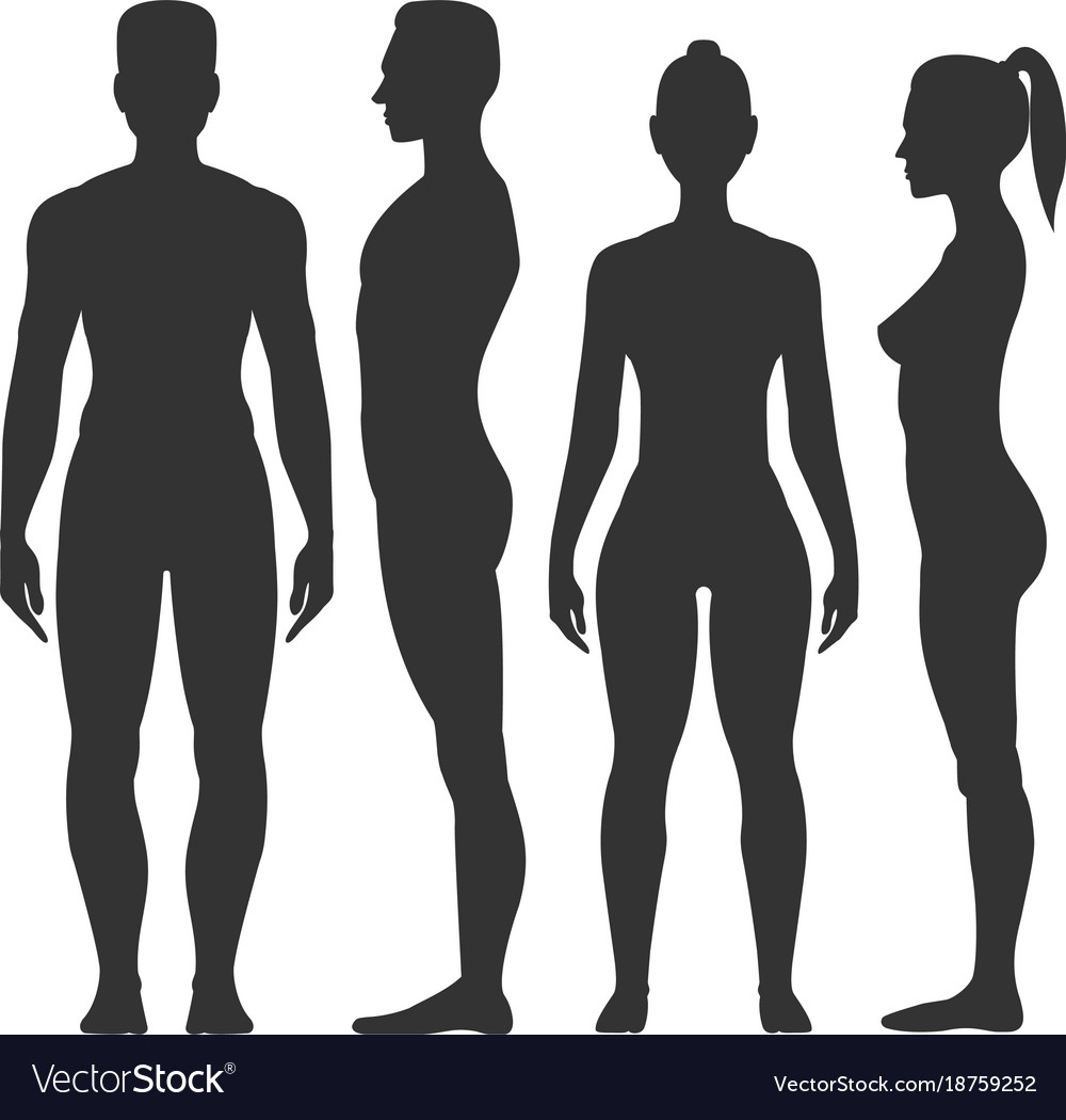 Black body silhouette Royalty Free Vector Image