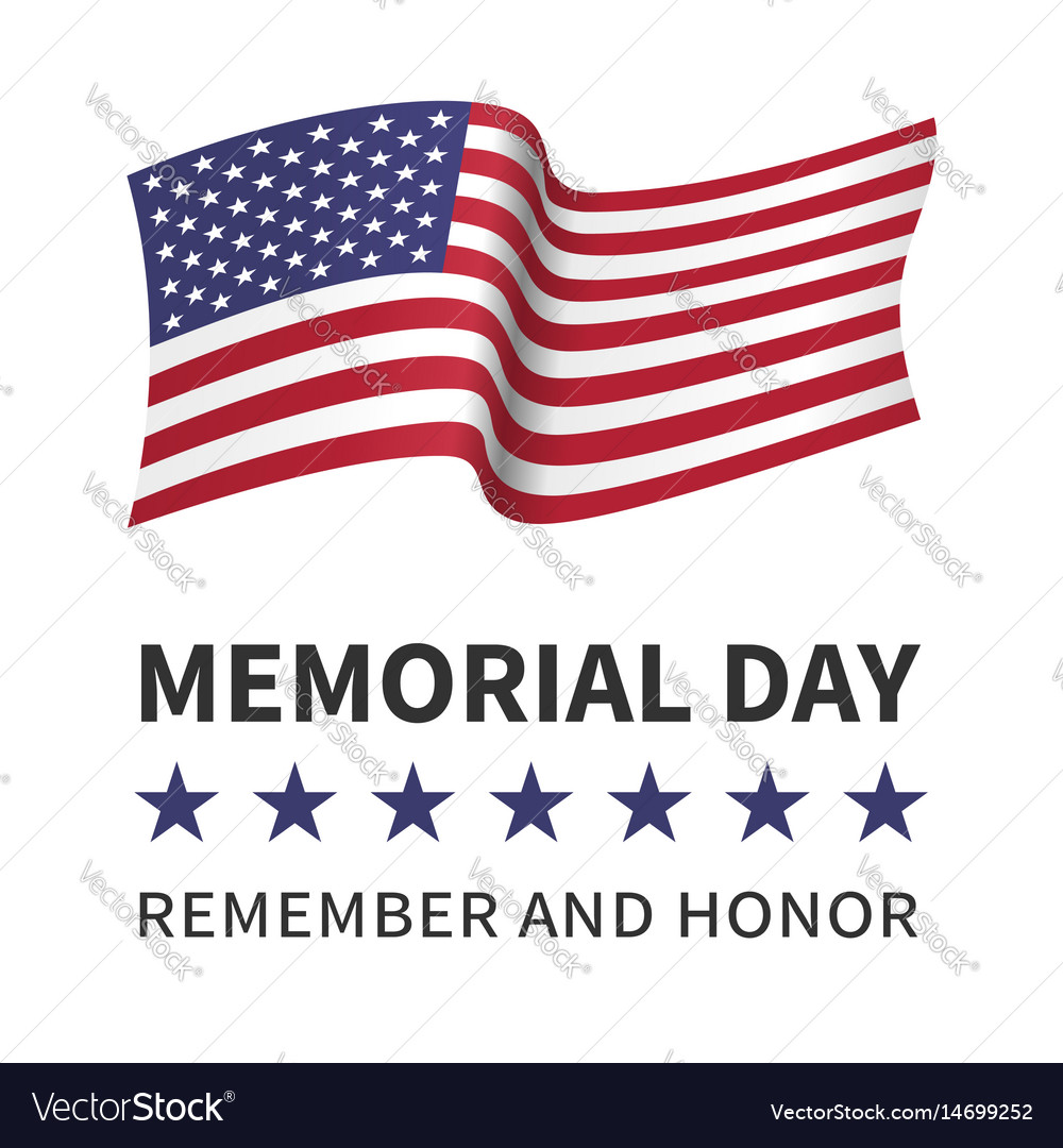 Memorial Day USA Flag Poster