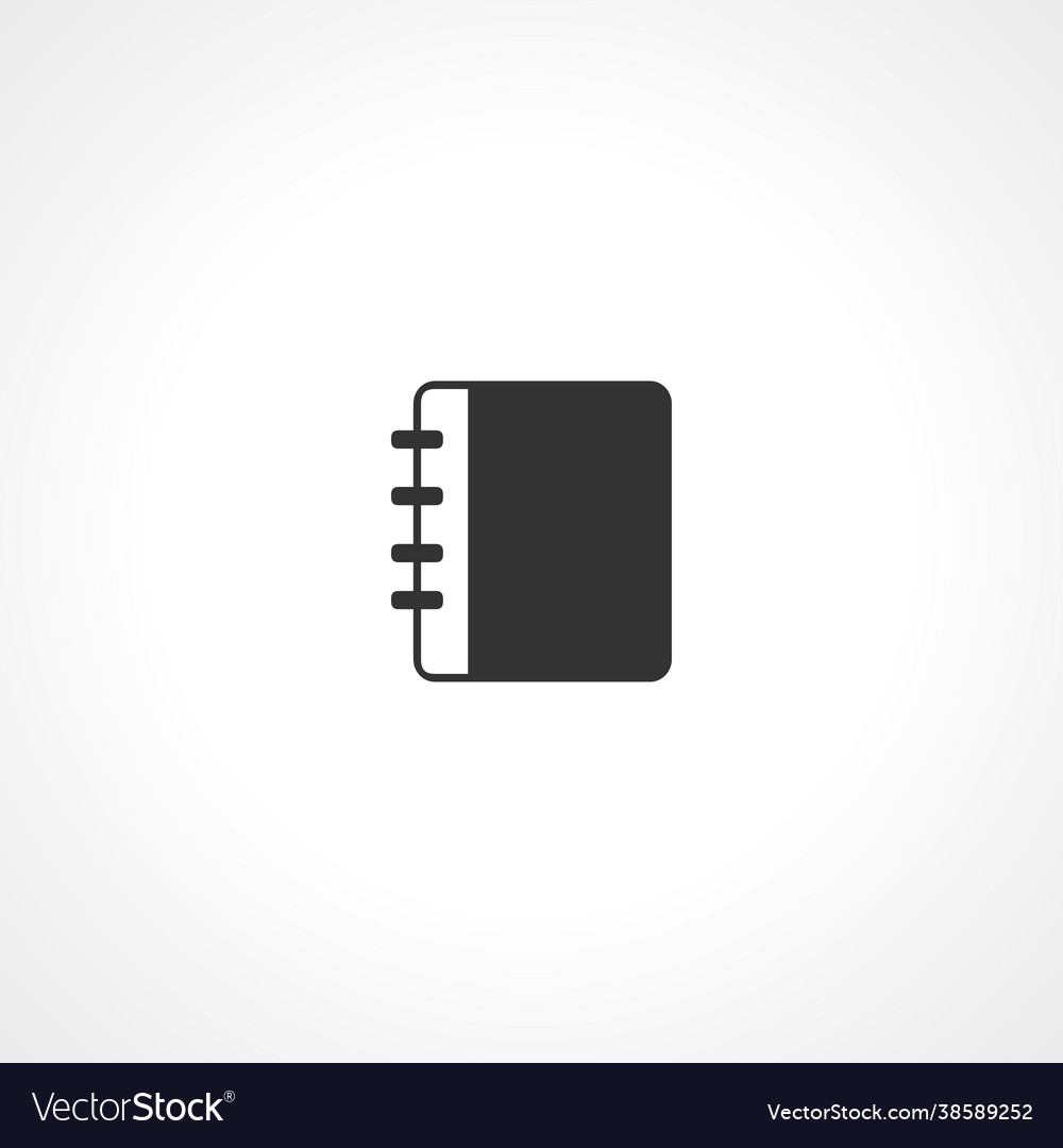 Notebook sign isolated simple icon