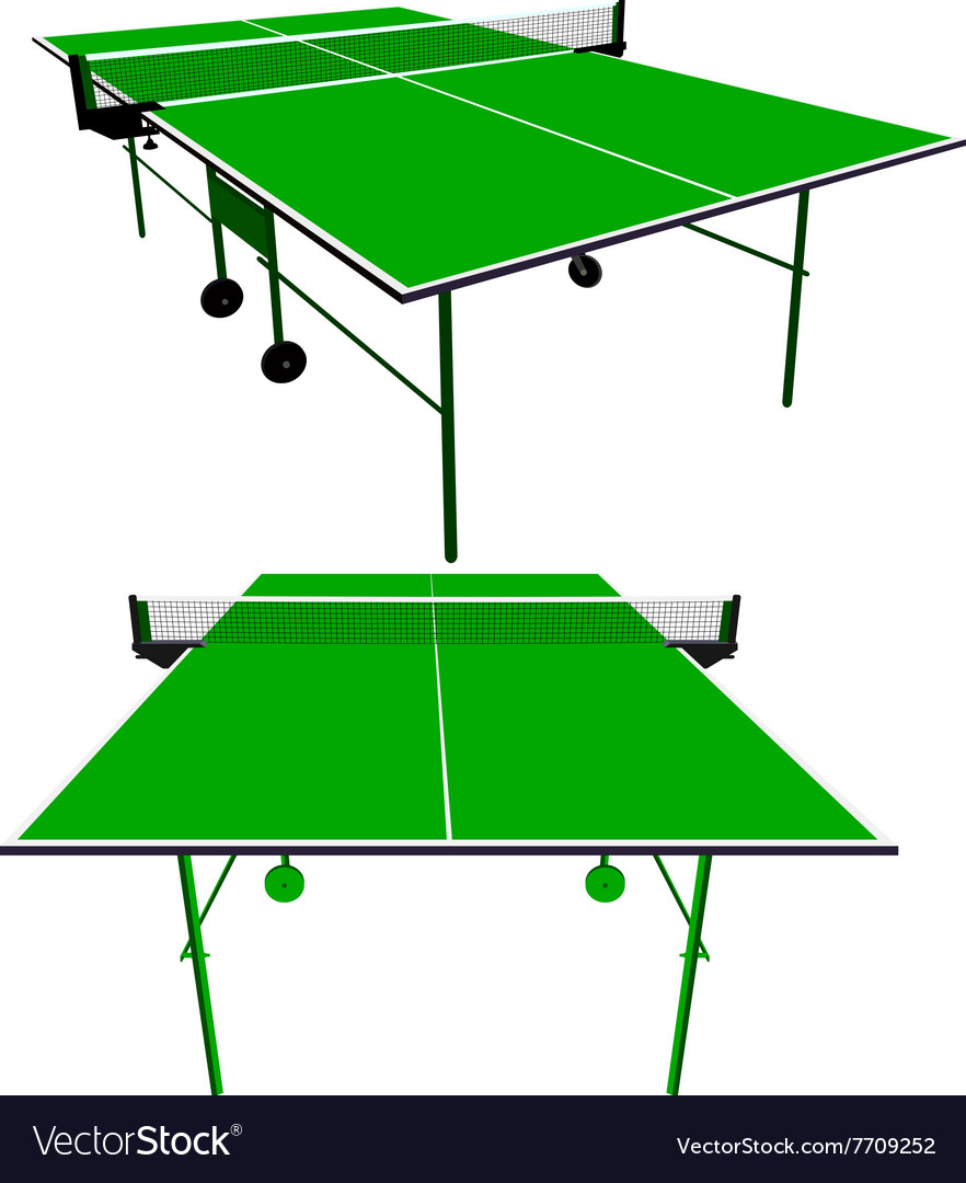 green ping pong table
