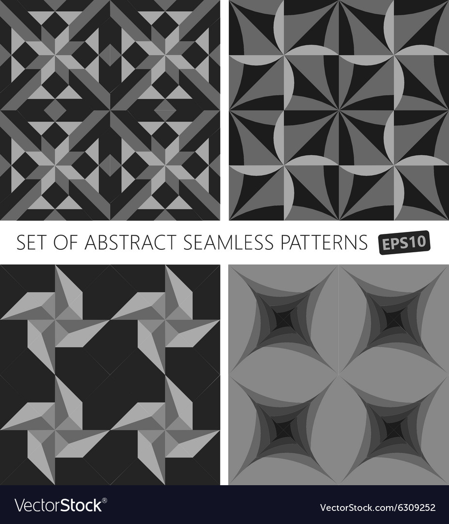 Set of abstract seamless pattern eps10