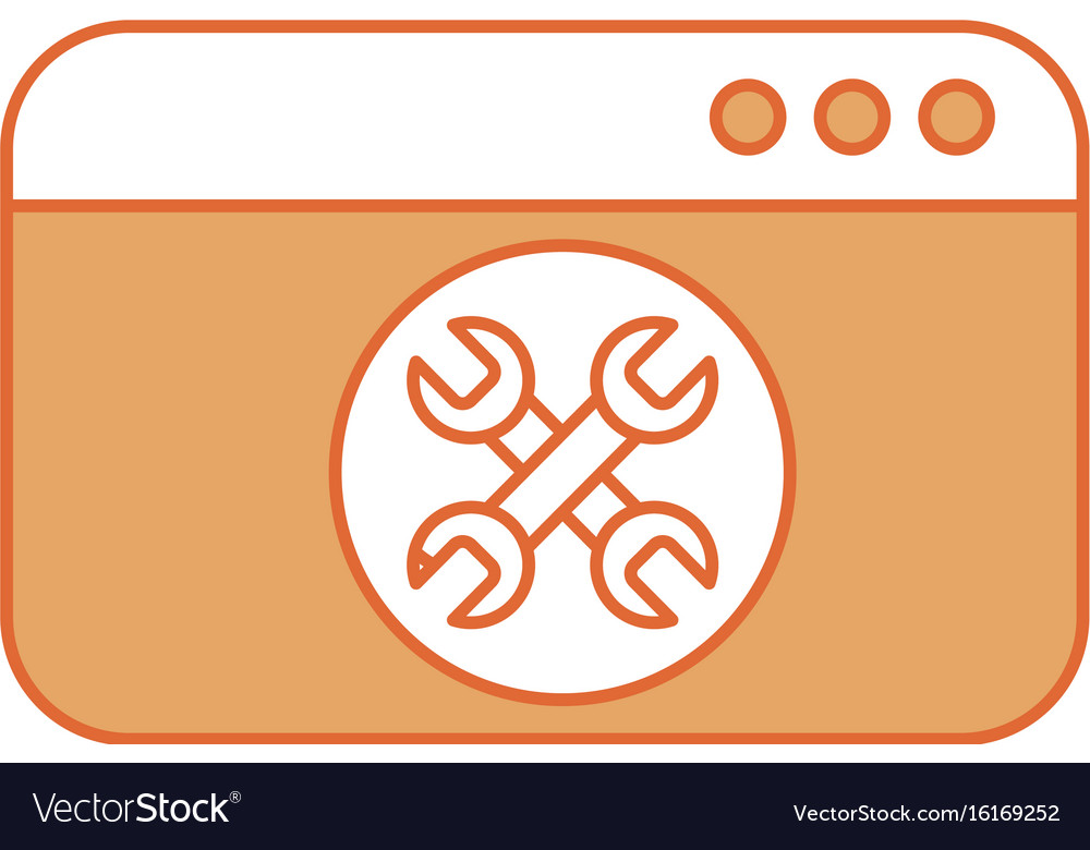 Template webpage with wrenchs
