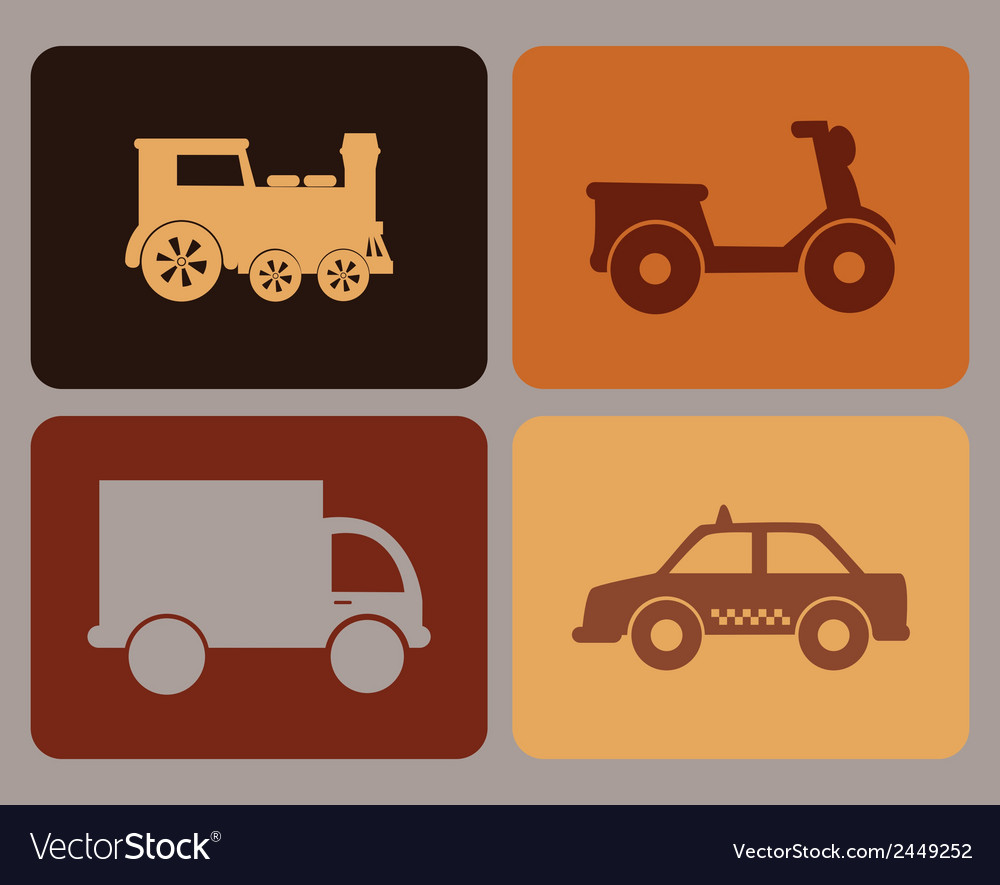 Transport design over gray background