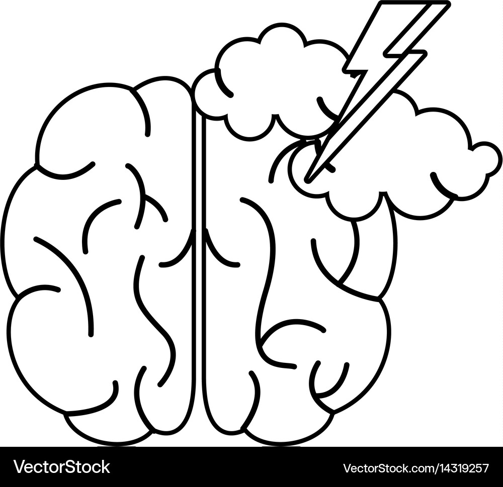 Brainstorm idea creativity outline Royalty Free Vector Image