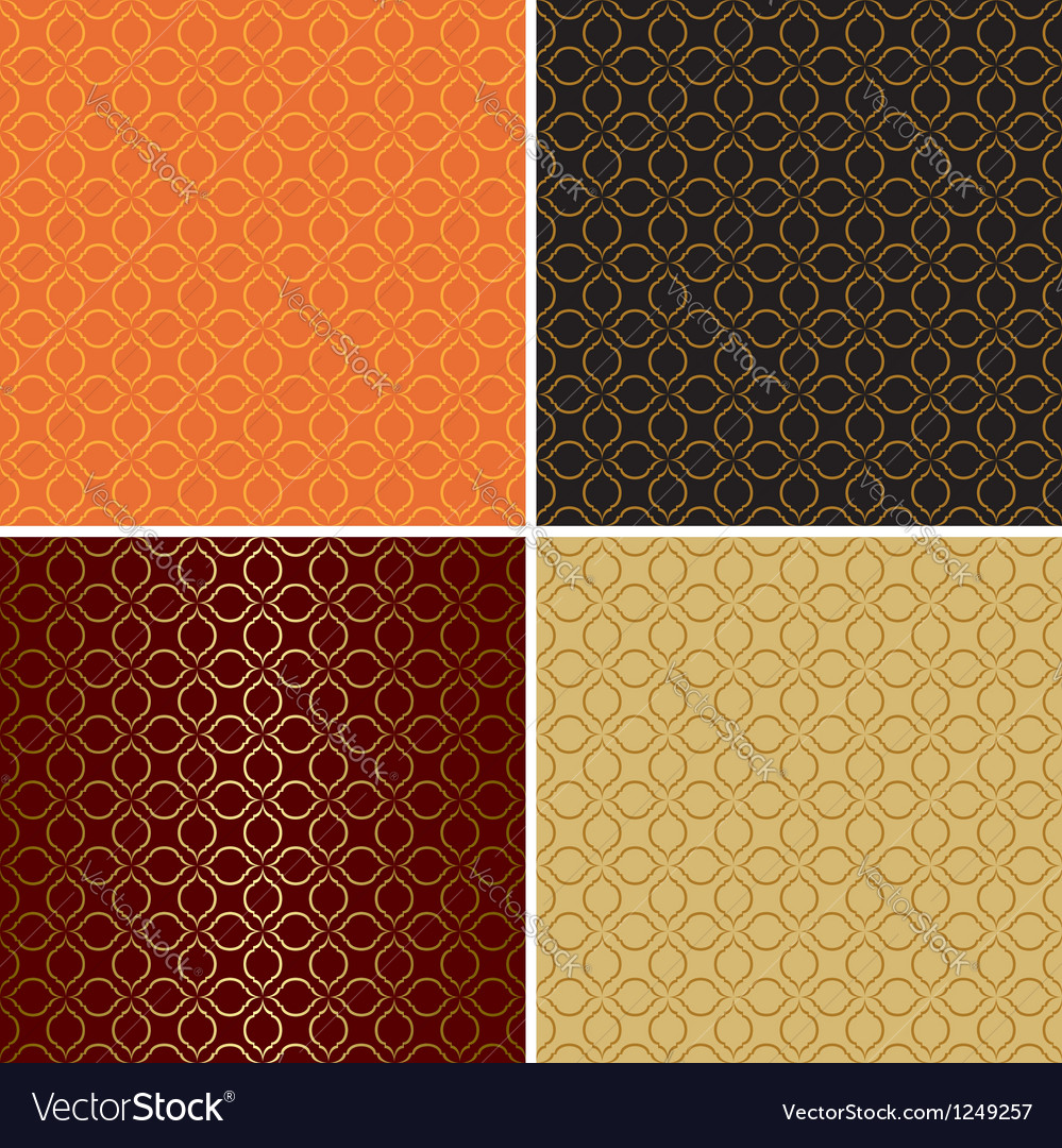 Dark and light seamless patterns - set