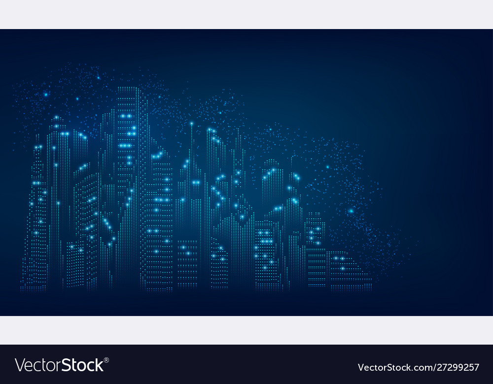 Digital city vector image Digital city