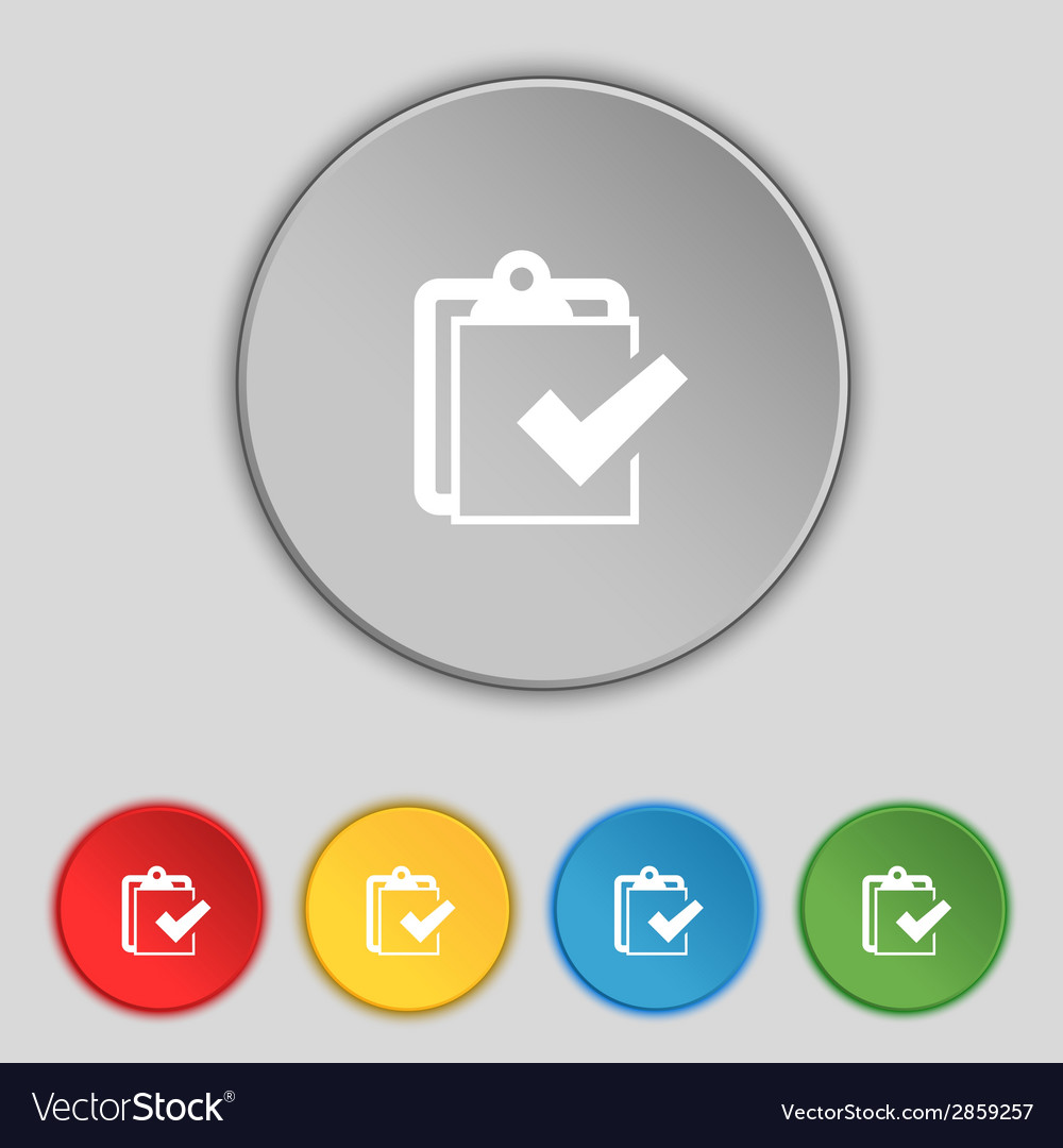 Edit document sign icon set colour button modern