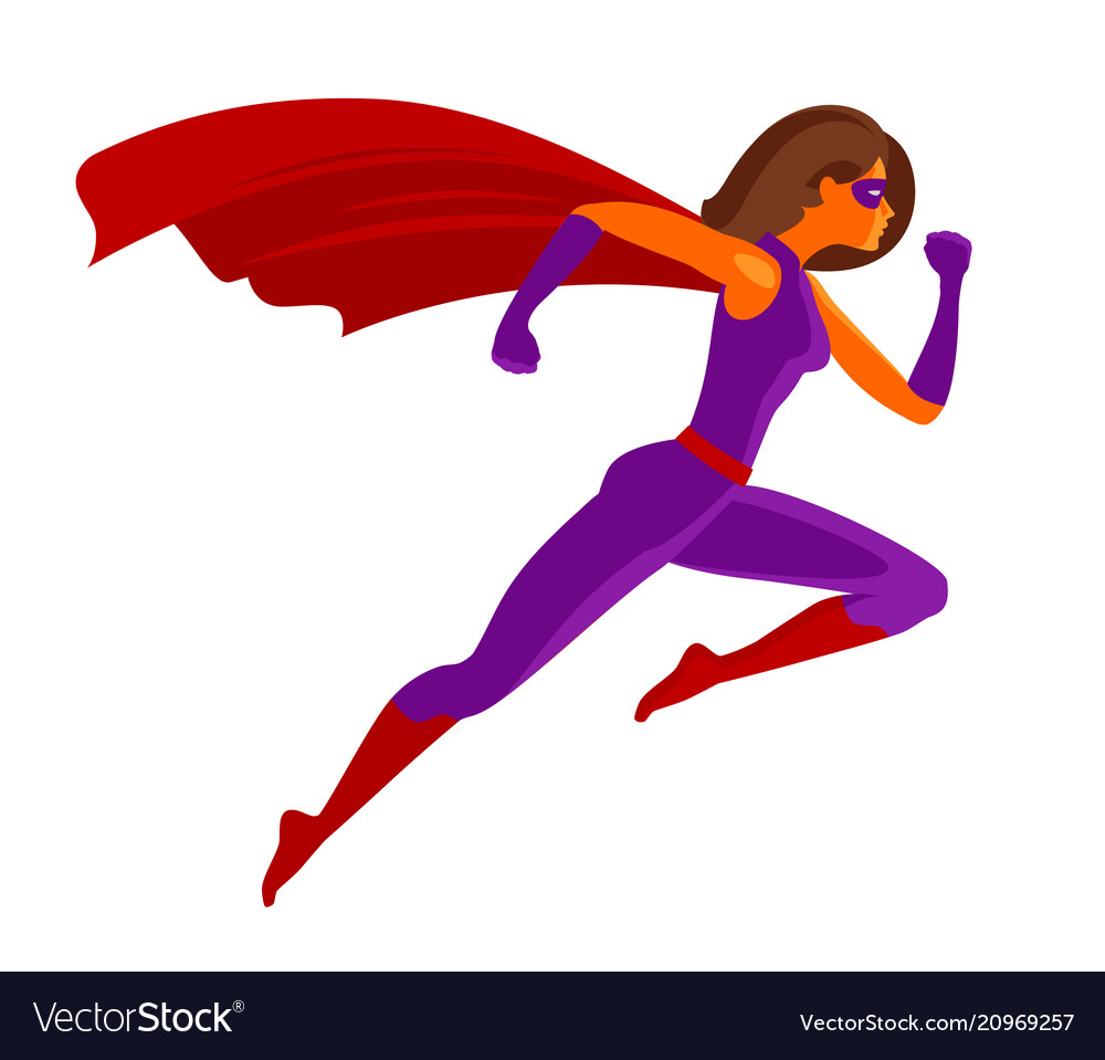 flying superwoman clipart