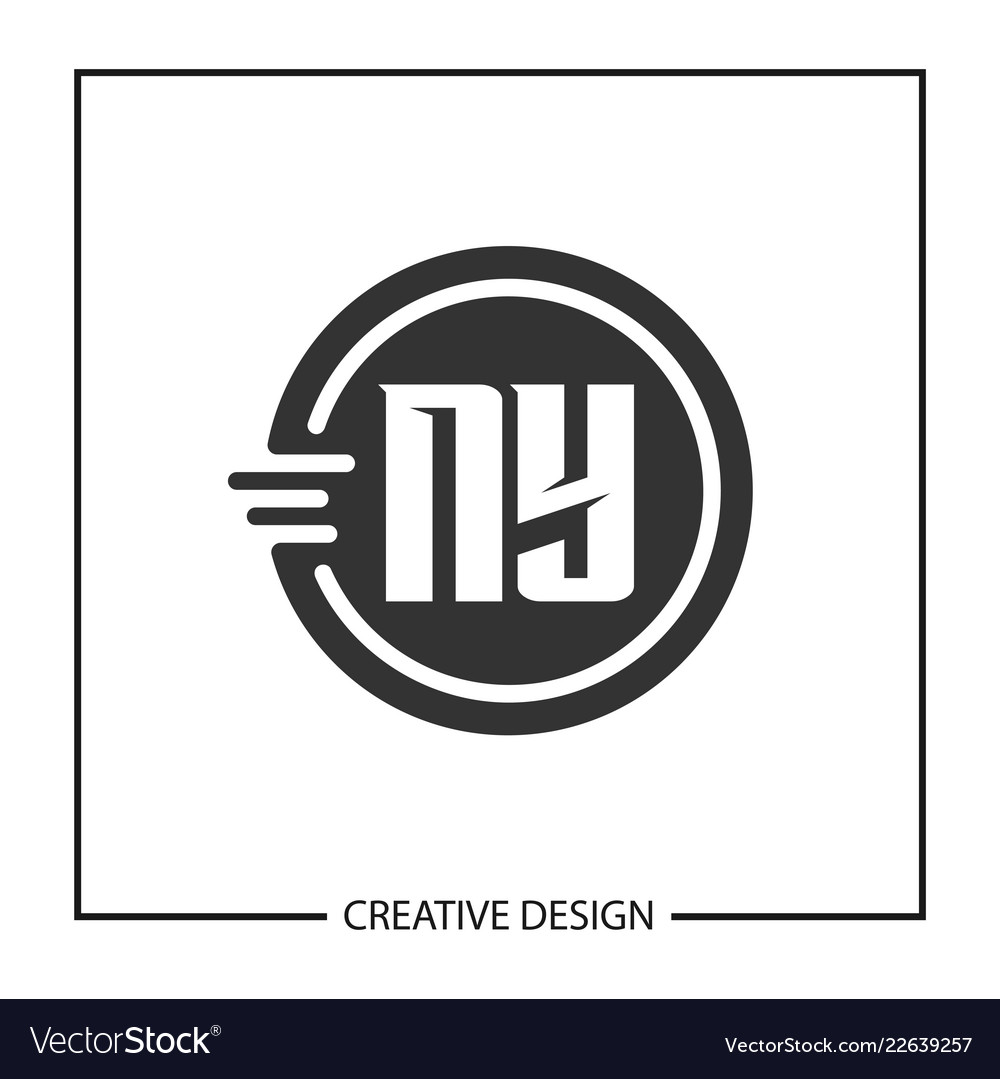 Initial letter ny logo template design