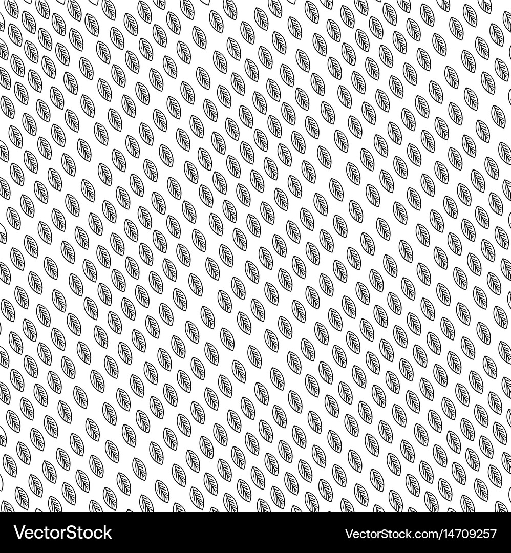 Leafs plant decorative pattern Royalty Free Vector Image