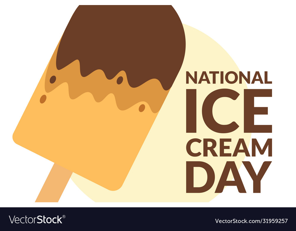 National ice cream day holiday concept template