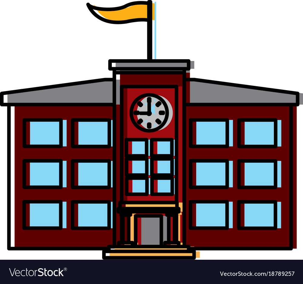 School Building Symbol Royalty Free Vector Image