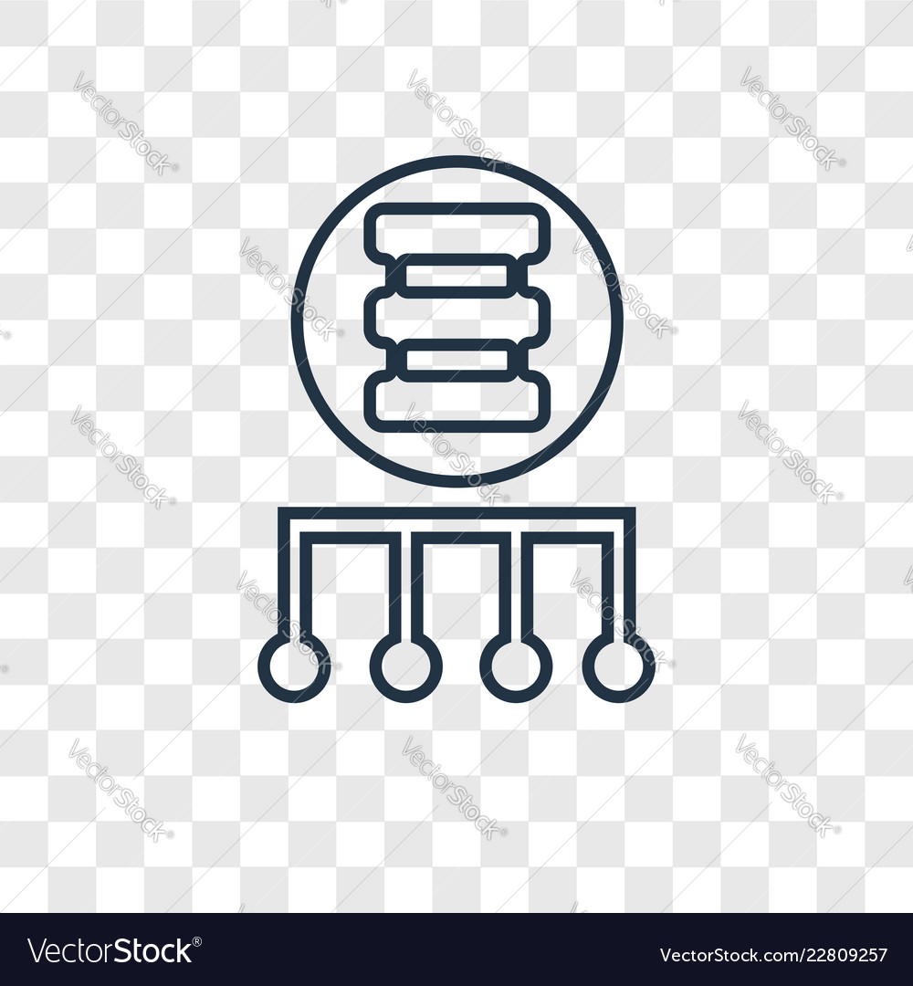 Server concept linear icon isolated vector image Server concept linear icon isolated