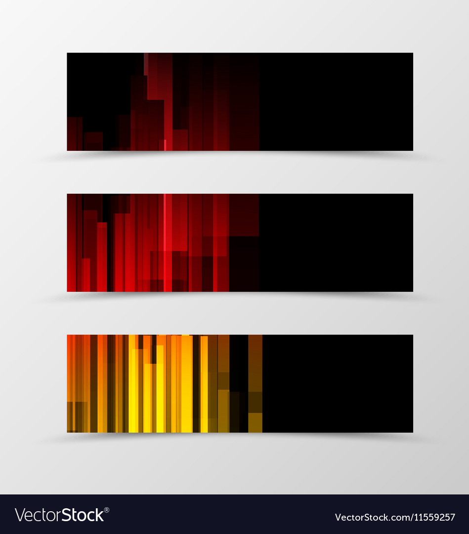 Set of header banner digital design