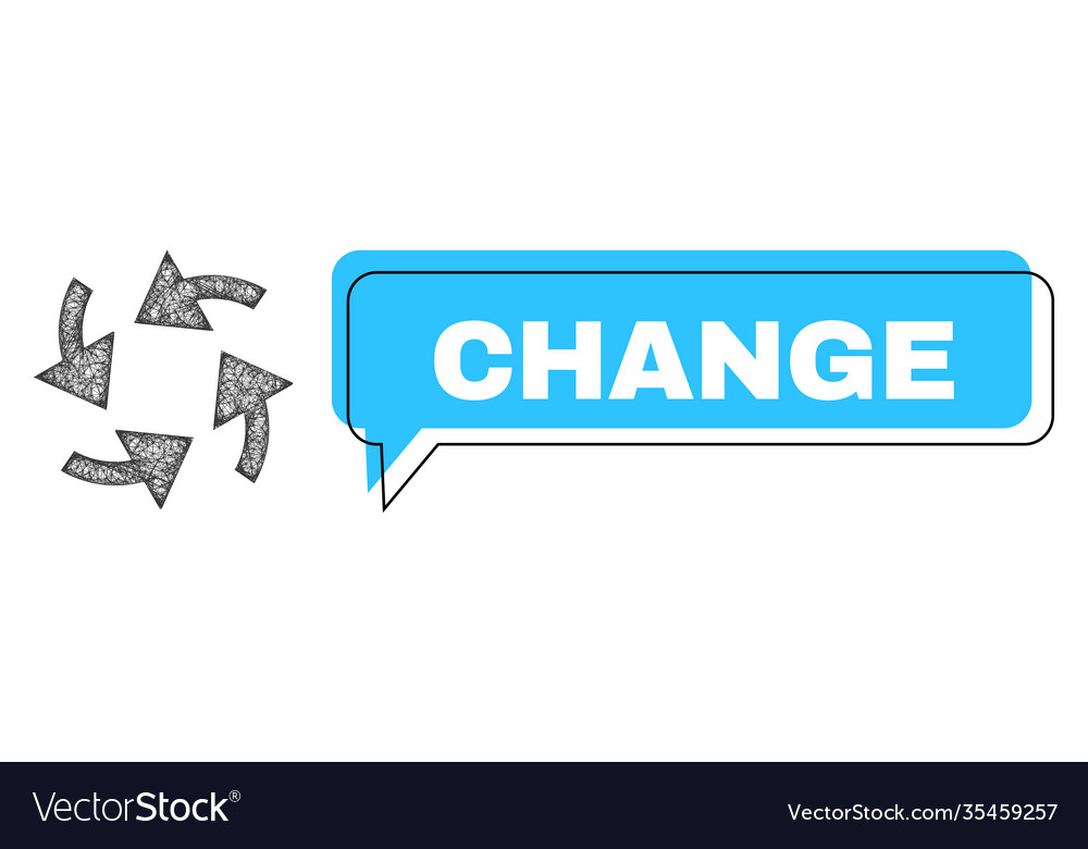 Shifted change conversation frame and network vector image Shifted change conversation frame and network