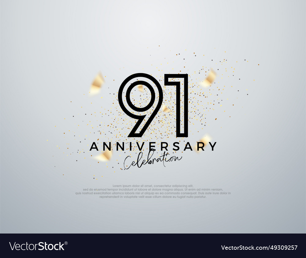 Simple line design for 91st anniversary