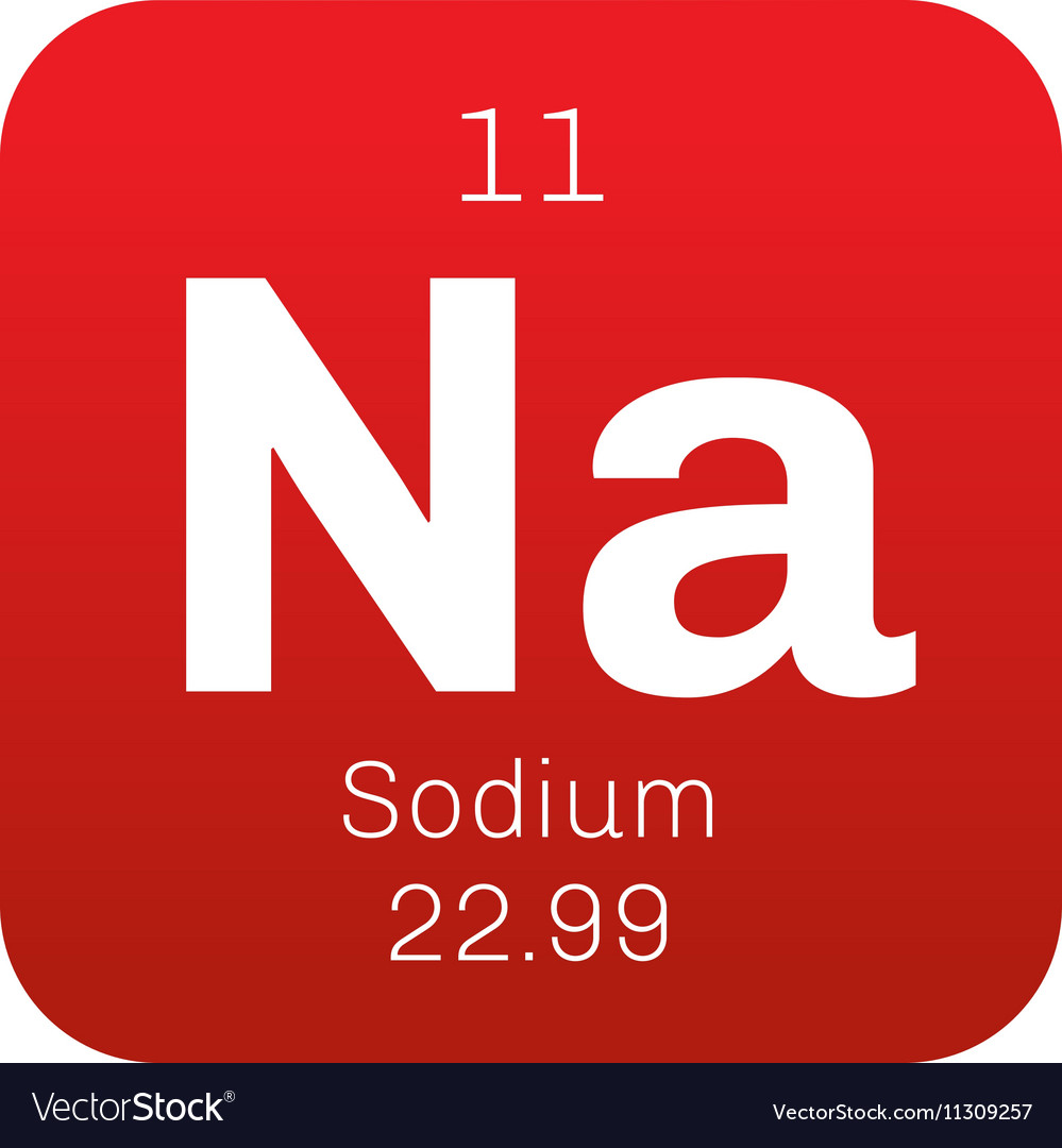 Sodium chemical element Royalty Free Vector Image