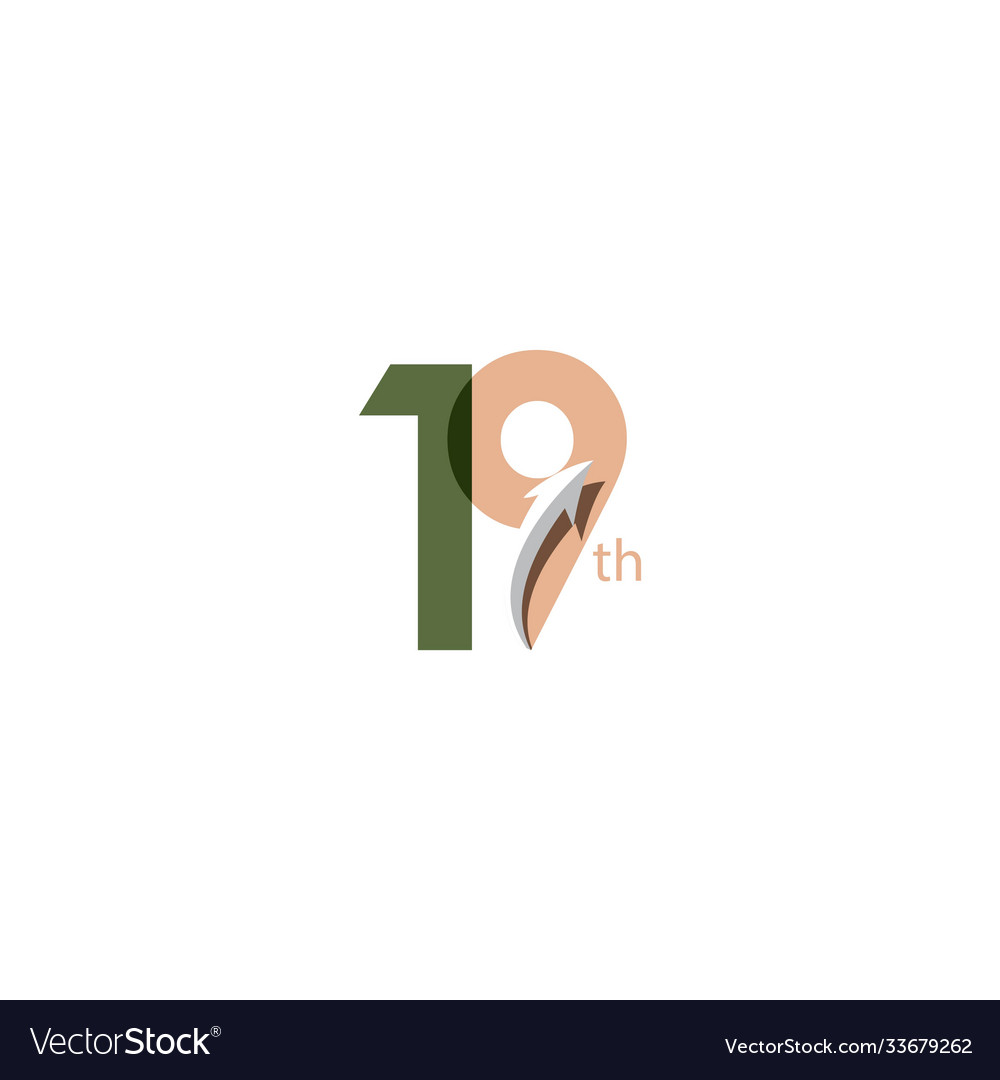 19 year anniversary template design