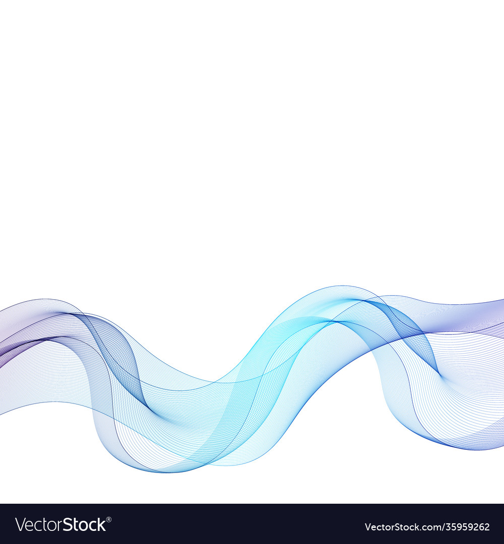 Abstract smooth color wave curve flow blue