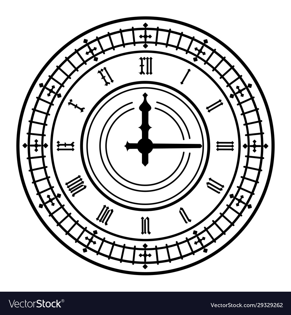 Big ben clock Royalty Free Vector Image - VectorStock