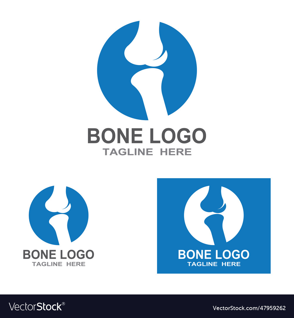 Bone logo icon design template Royalty Free Vector Image