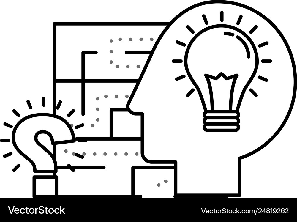 Brain creativity idea Royalty Free Vector Image