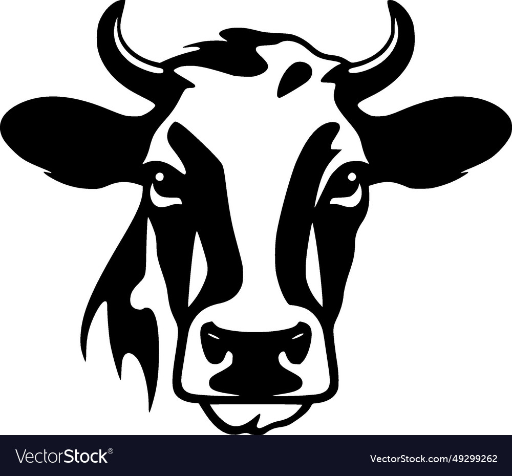 Cow - black and white isolated icon