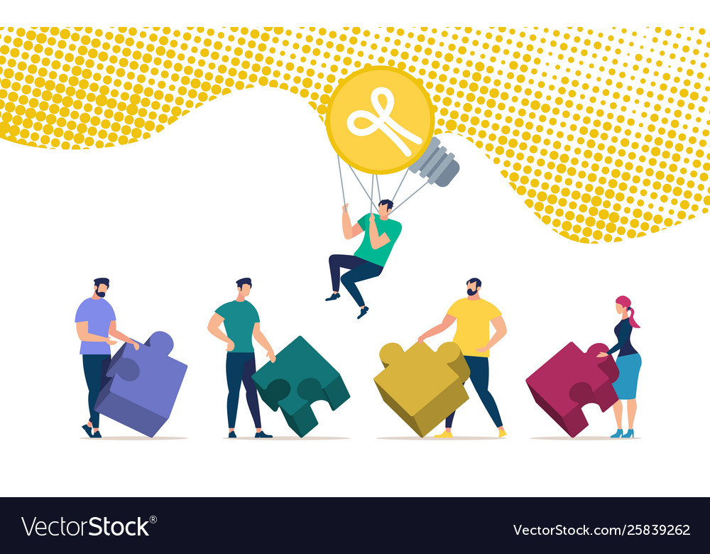 Finding solution with creative idea concept