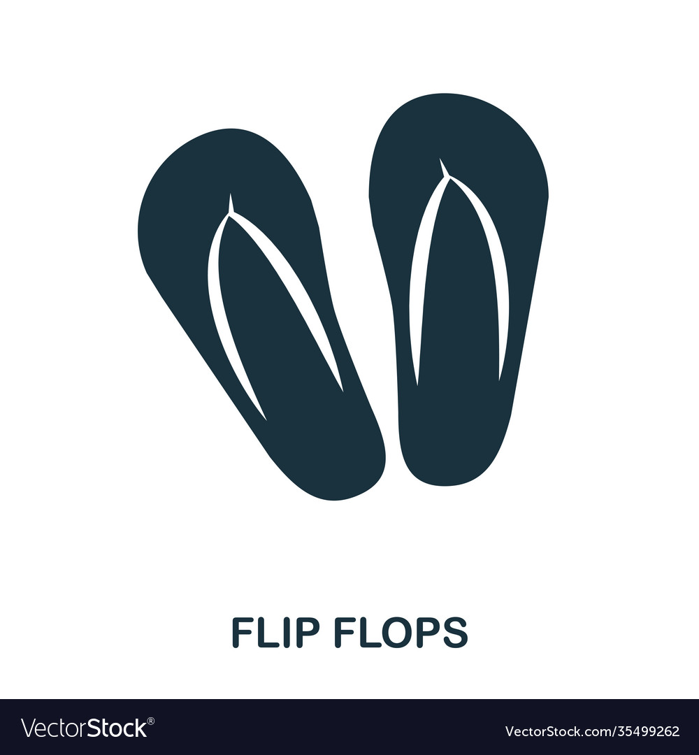 Flip flops icon flat style design ui