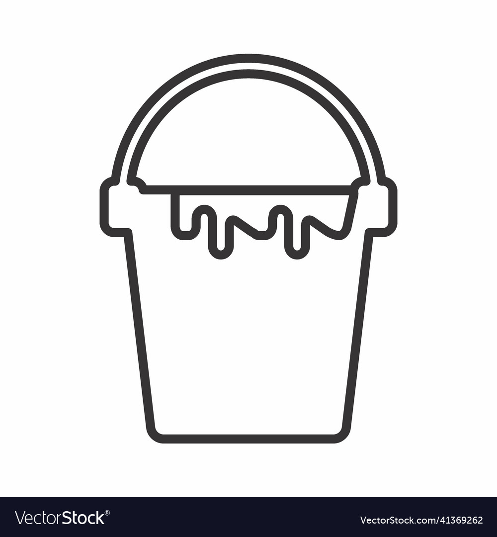 Icon of ink bucket licon of ink bucket Vector Image