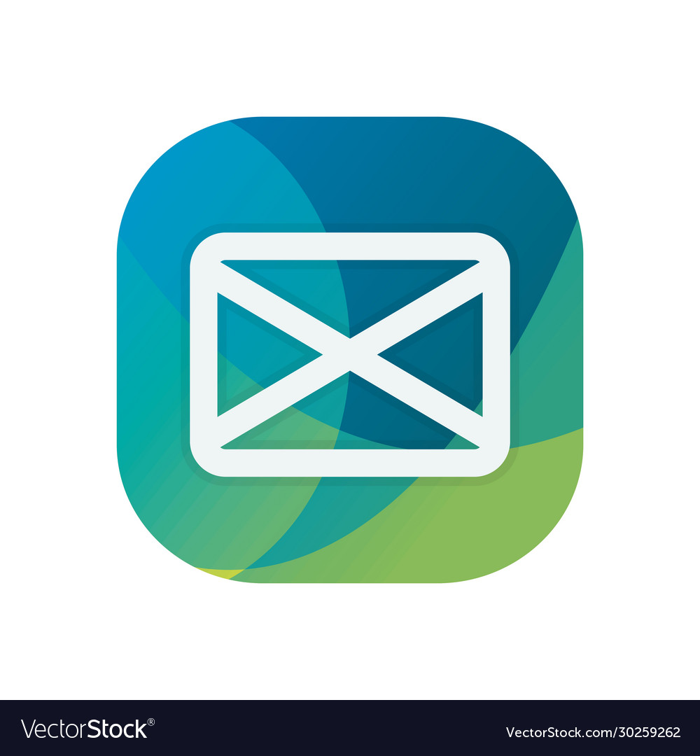 Isolated envelope block flat style icon vector image Isolated envelope block flat style icon