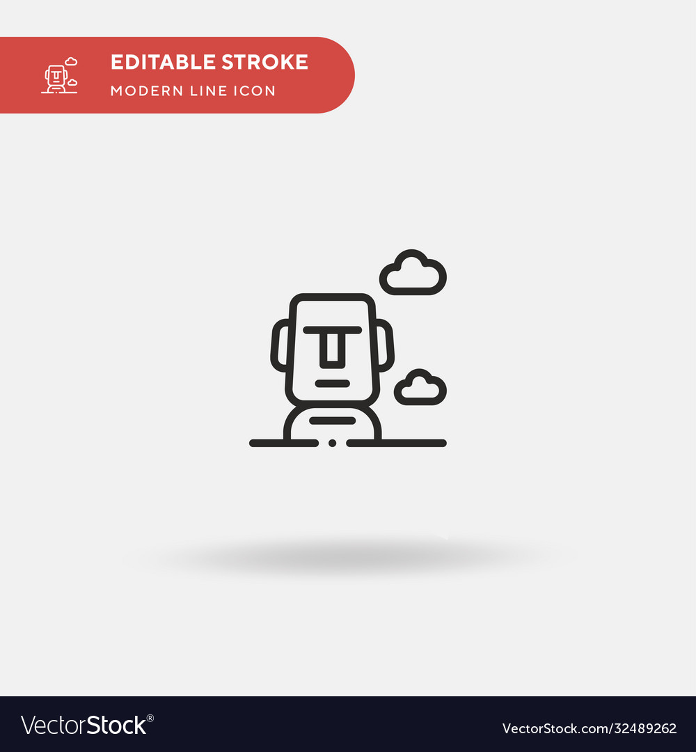 Moai Simple vector icon. Modern, simple flat vector illustration