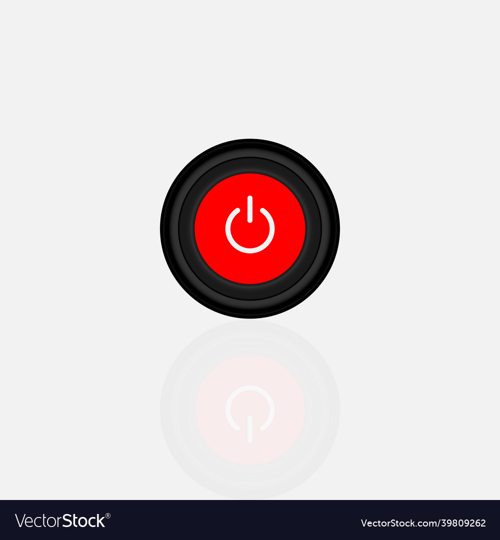 On off push style power buttons vector image On off push style power buttons