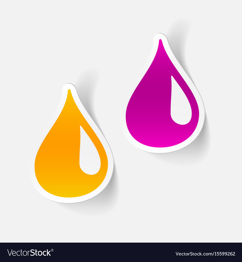 Realistic design element drop