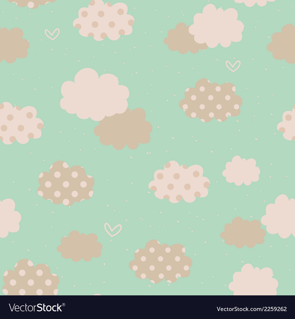 Seamless pattern with clouds