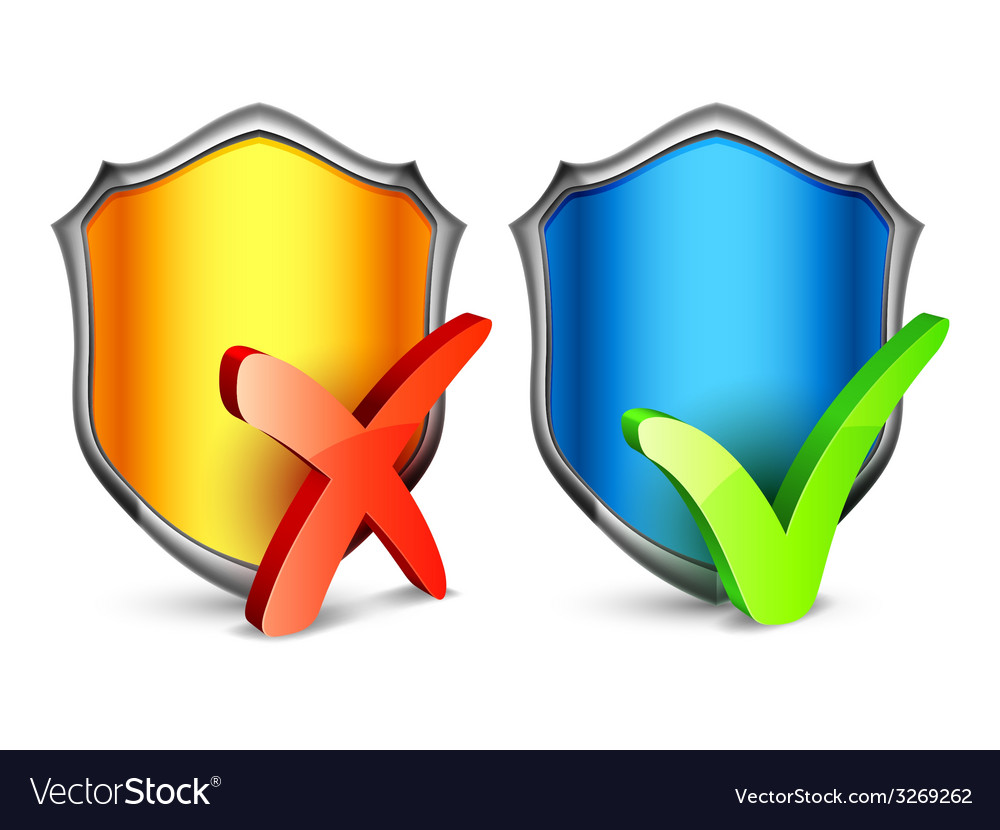 Security shields Royalty Free Vector Image - VectorStock