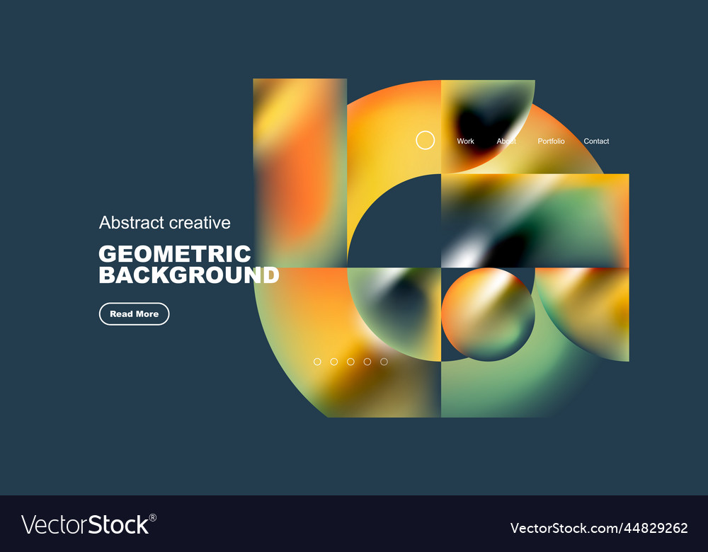 Shiny circles and round elements geometric