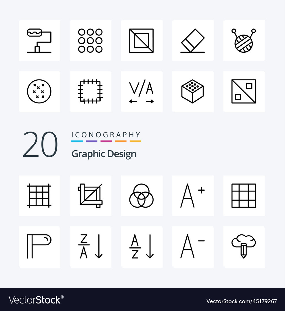 20 design line icon pack like font sort increase