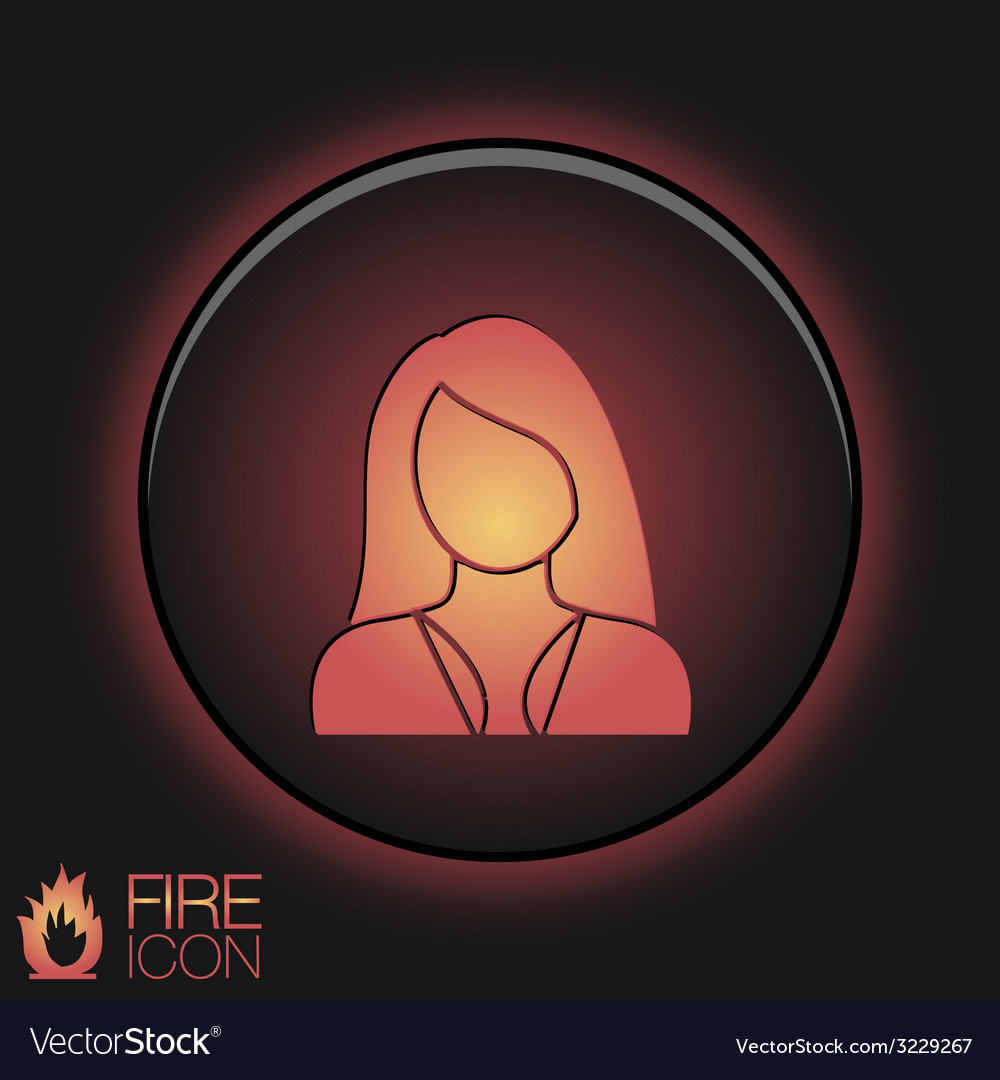 A female avatar of woman round icon image