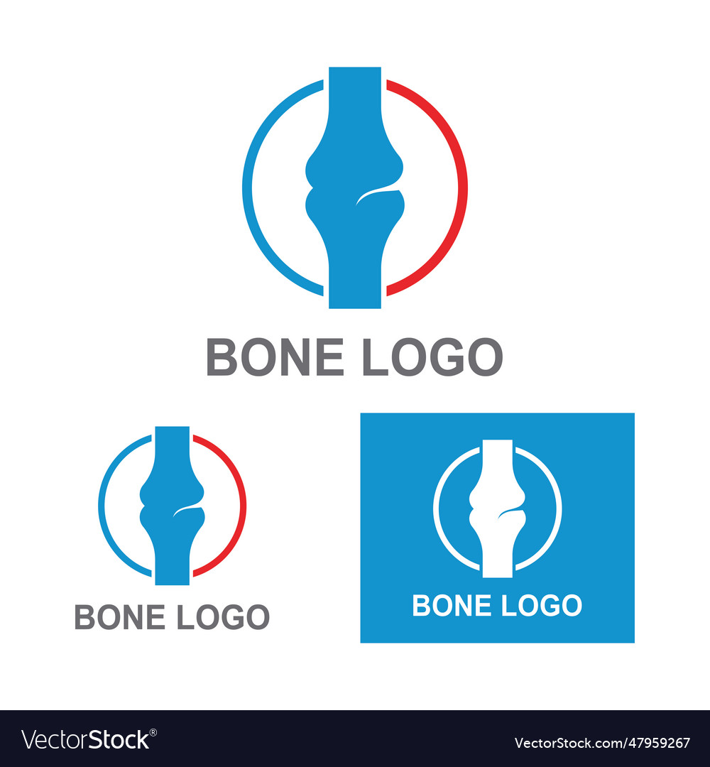 Bone logo icon design template Royalty Free Vector Image