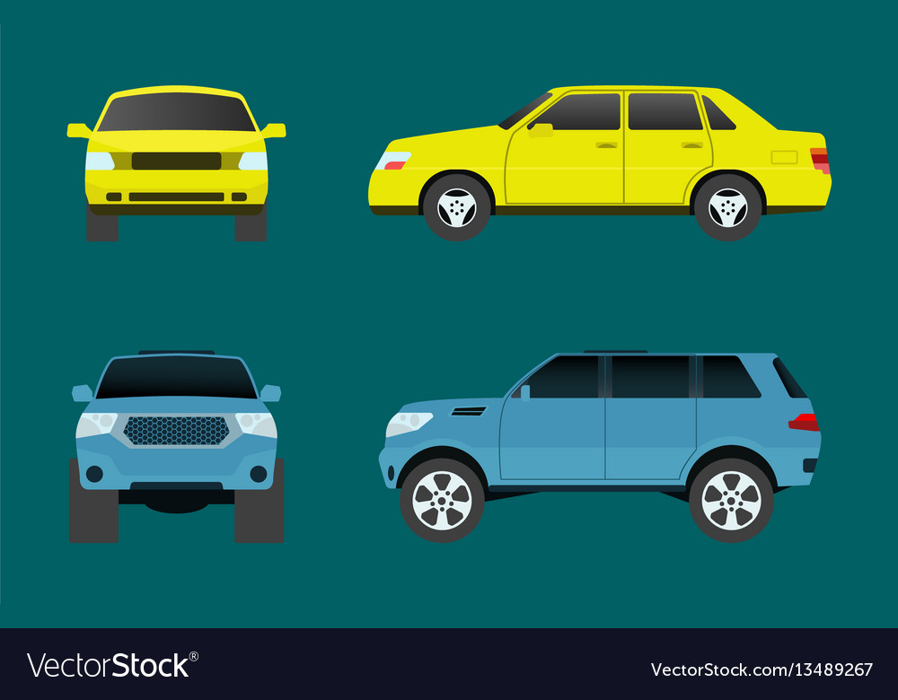 Car vehicle transport type design travel race Vector Image