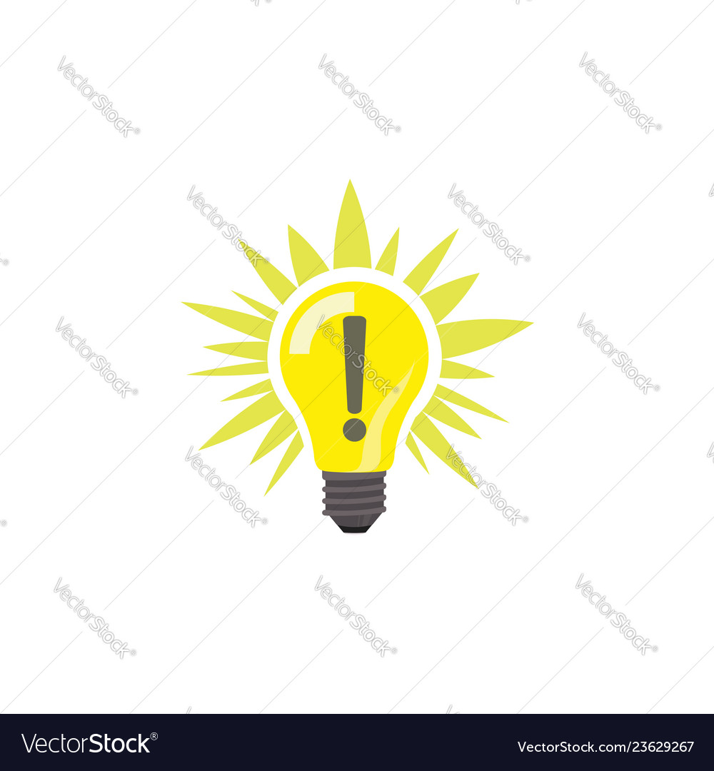 Farbbild Zeichen der Idee Glühlampe vector image Farbbild Zeichen der Idee Glühlampe