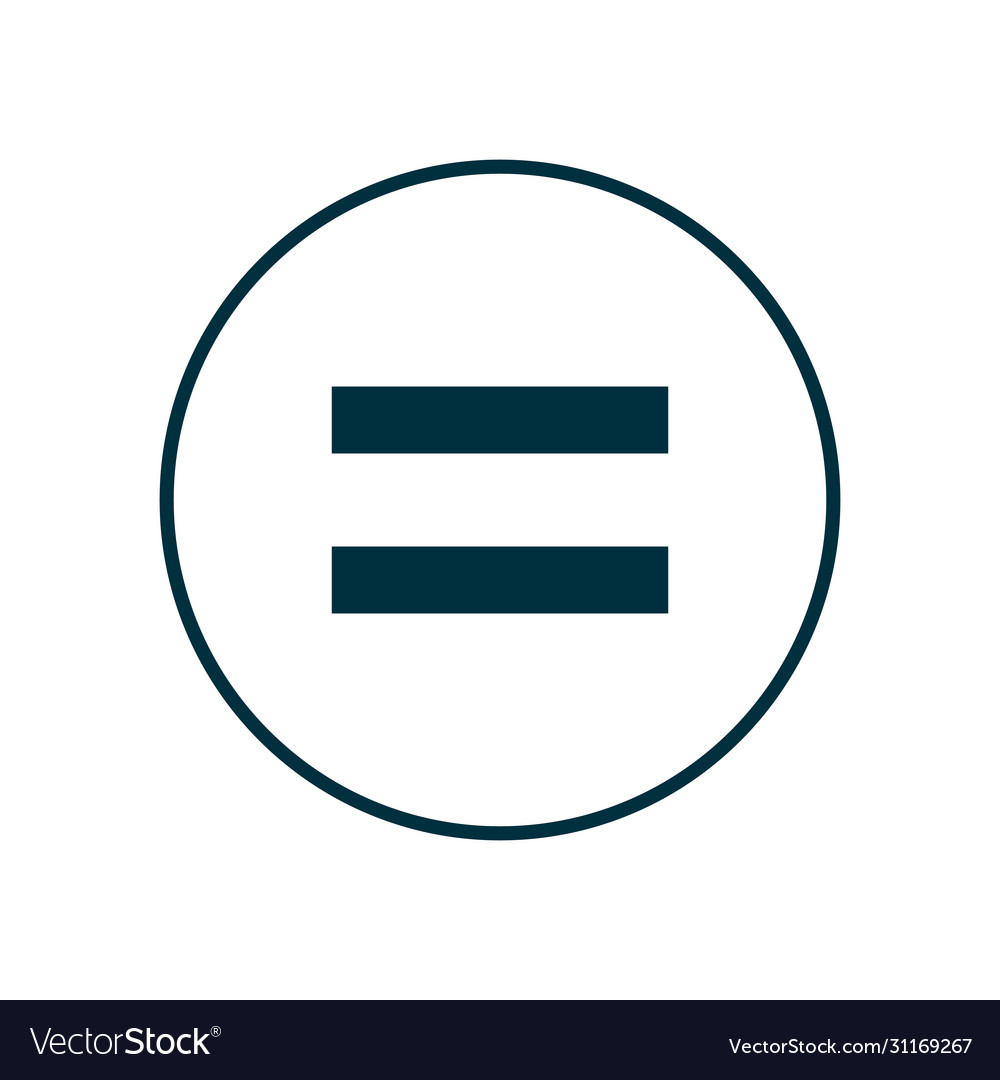 Equality line style icon design
