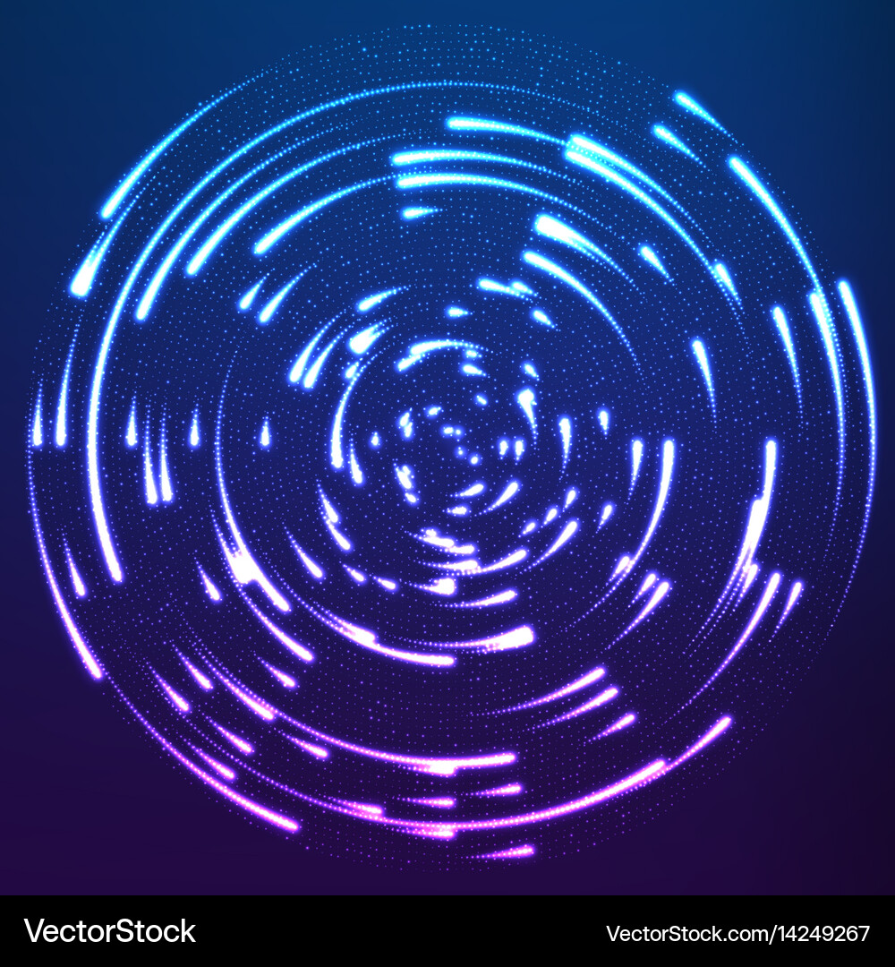 Glowing particles flying around Royalty Free Vector Image