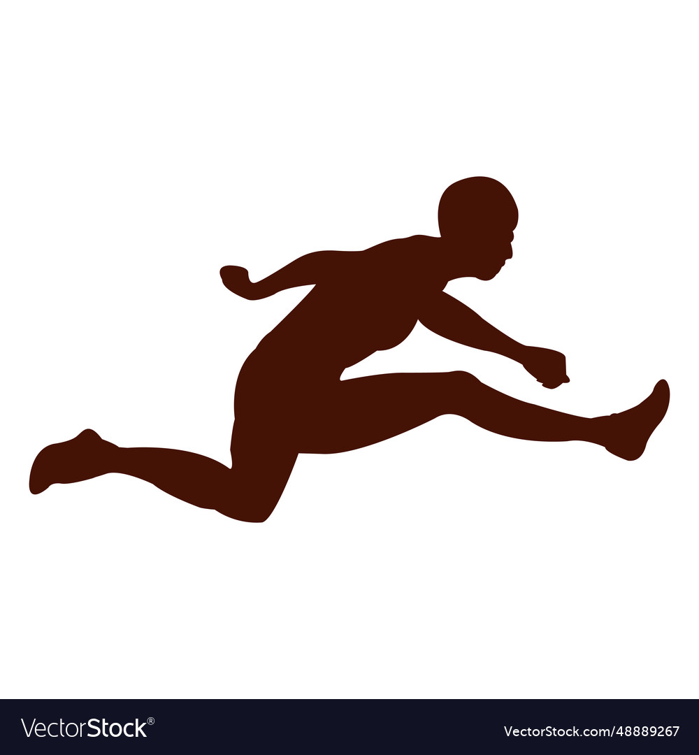 Hurdles leap silhouette Royalty Free Vector Image