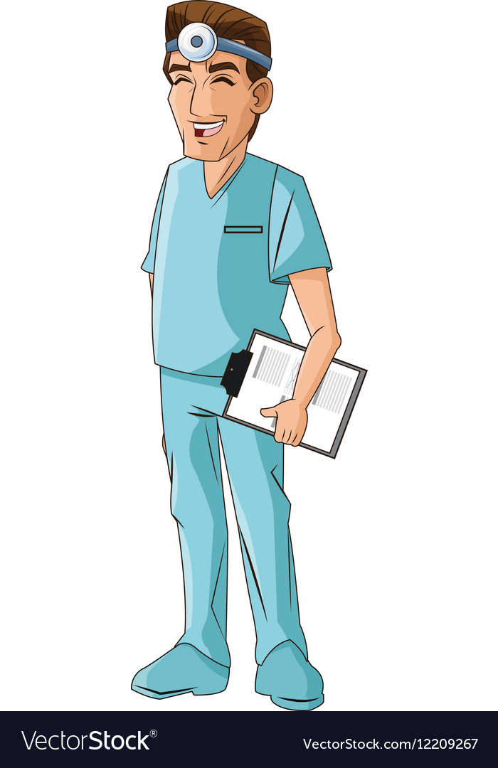 Isolated doctor cartoon design Royalty Free Vector Image