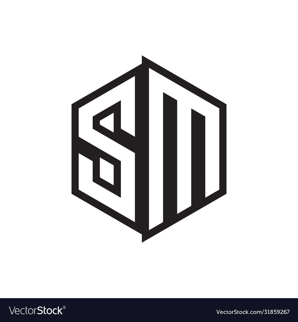 S m letter logo design